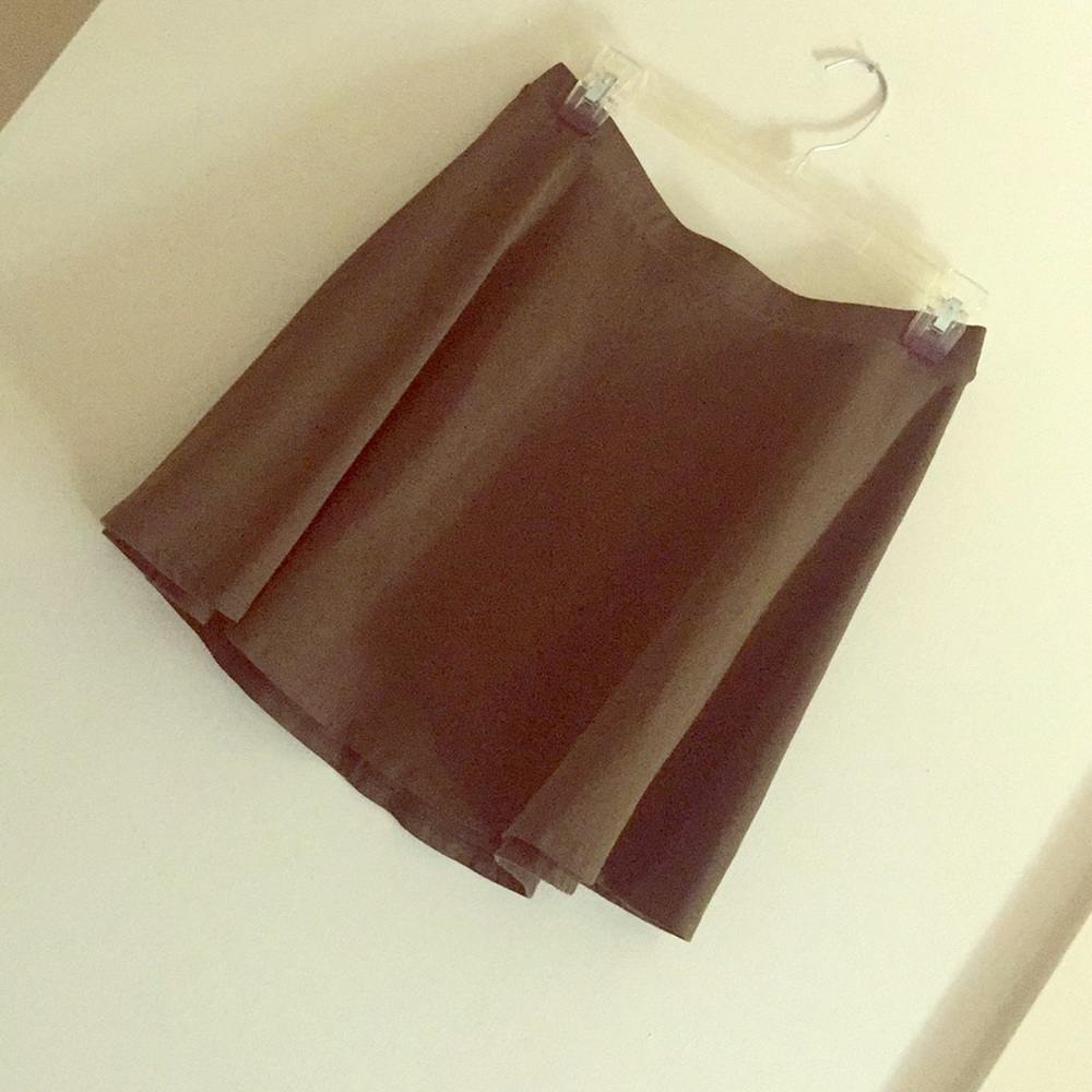 Green mini skirt